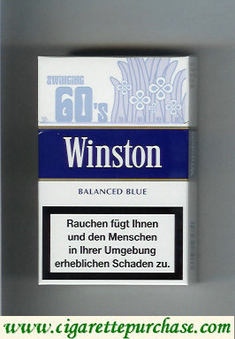 Winston collection version Balanced Blue 60s cigarettes hard box
